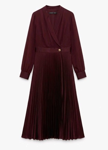 Karen millen burgundy pleated - karen,