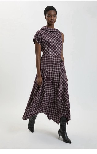 Karen millen checked dress - millen,