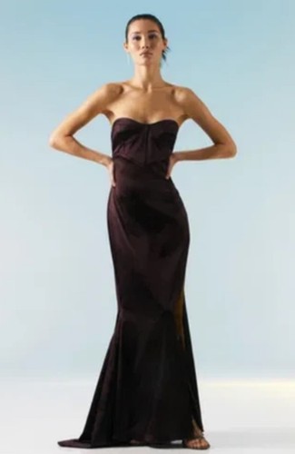 Karen millen brown satin - karen,