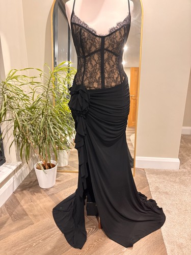 Karen millen black lace corset - black,