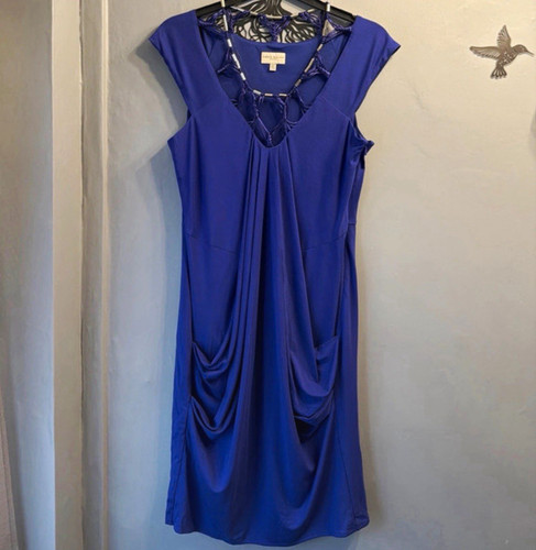 Karen millen blue neck - blue, v-neck