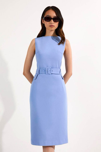 Karen millen pale blue belted - karen,