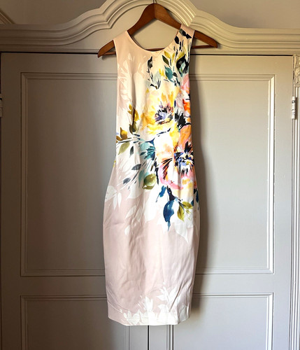 Karen millen pink floral satin - pink,