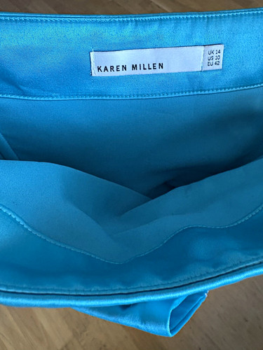 Karen millen blue satin - blue,