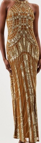 Karen millen gold sequined - karen, millen,