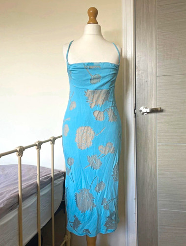 90s karen millen - blue, floral